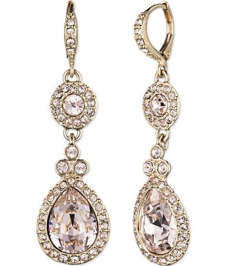 givenchy crystal drop earrings.